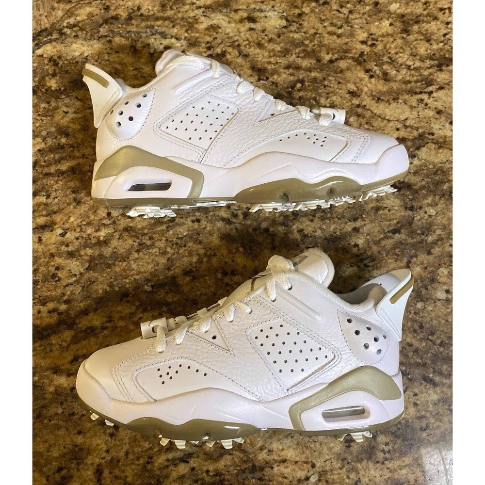 Women's Size 5 Men 3.5 Nike Air Jordan 6 Retro Low Golf  White Khaki DV1376-100‎